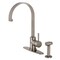 Gourmetier LS8718DLBS Concord Sgl-Handle Kitchen Faucet W/ Brass Sprayer, Nickel LS8718DLBS - alternate 1
